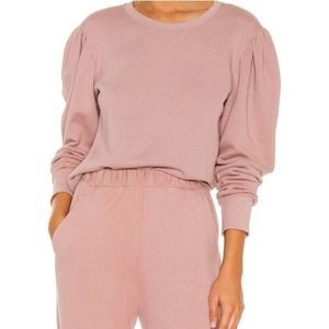 NWT A.L.C Blush Pink Rayna Puff Sleeve Sweatshirt